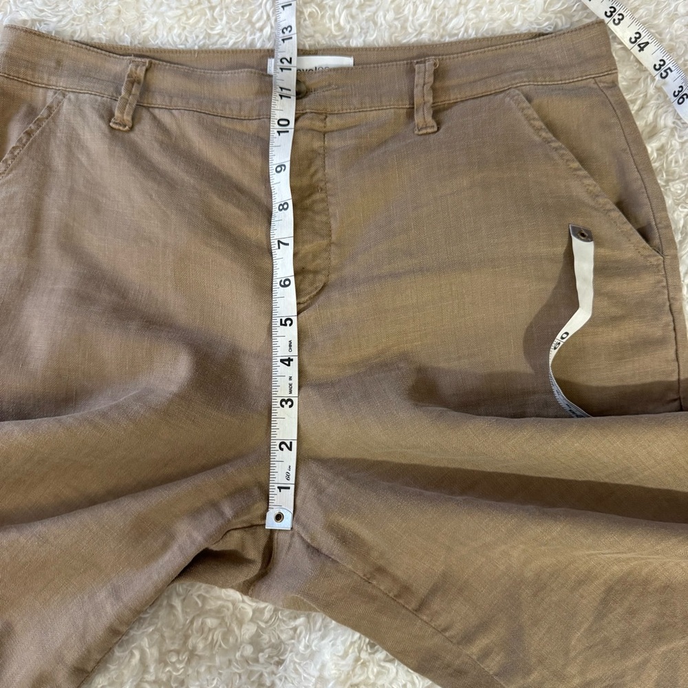 Level 99 Tallulah Wide Leg Linen lyocell Trousers Pants in Sandcastle Khaki 31 - Picture 6 of 14